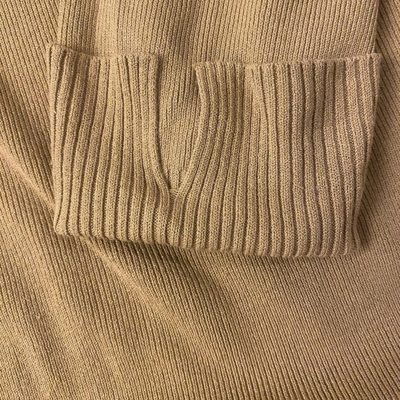 Venezia Jeans Clothing Co Size 18/20 Cardigan Camel Ribbed V Neck - Picture 4 of 7